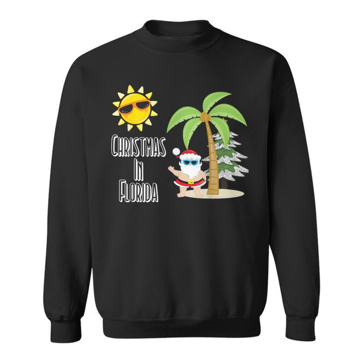 Merry Christmas Florida Style T Santa Summer Beach Sweatshirt