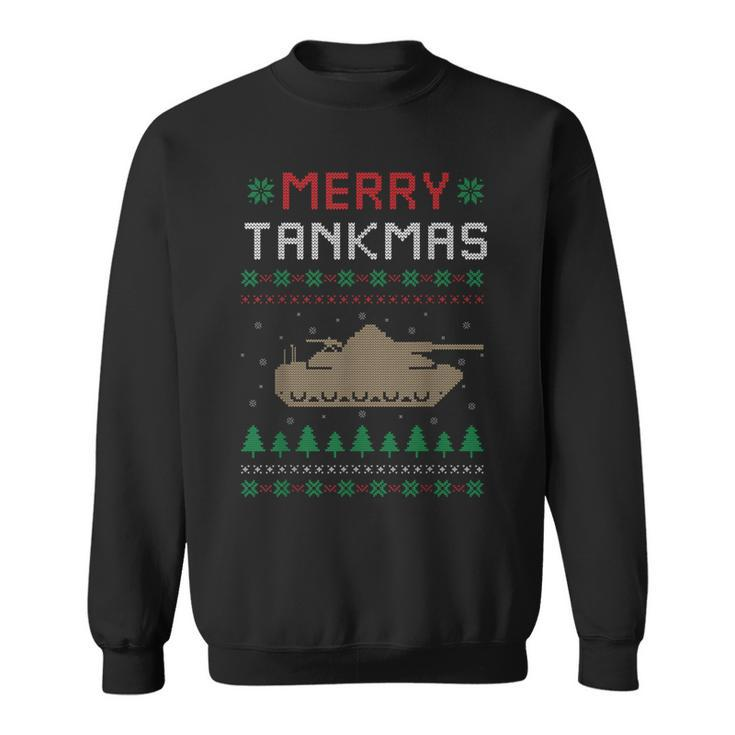 Merry Tankmas Battle Tank Military Ugly Christmas Sweater Sweatshirt