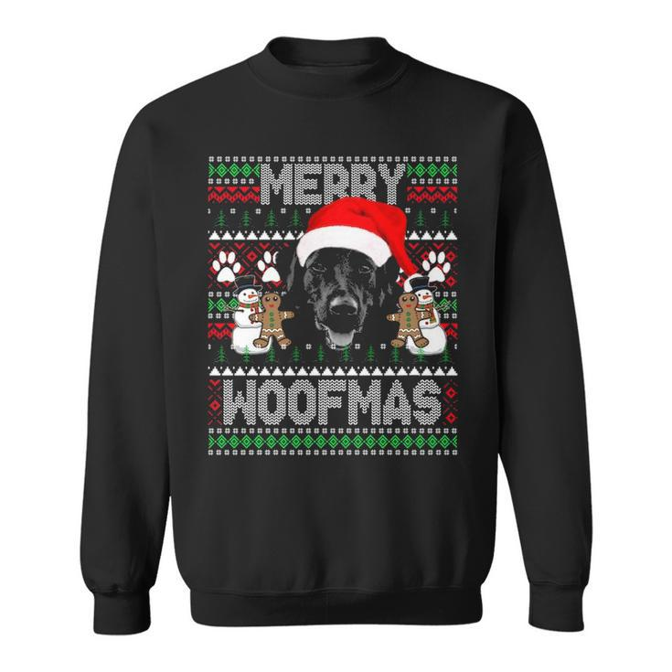 Merry Woofmas Cute Black Labrador Dog Ugly Sweater Sweatshirt