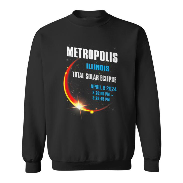 Metropolis Illinois Total Solar Eclipse 2024 Sweatshirt