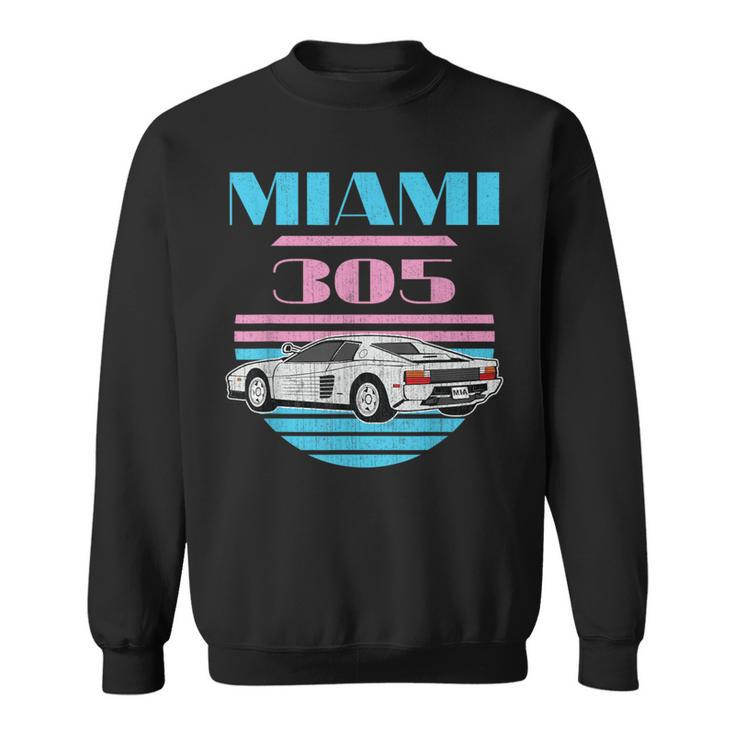 Miami 305 Vintage Florida City Beach 80S Boys Sweatshirt
