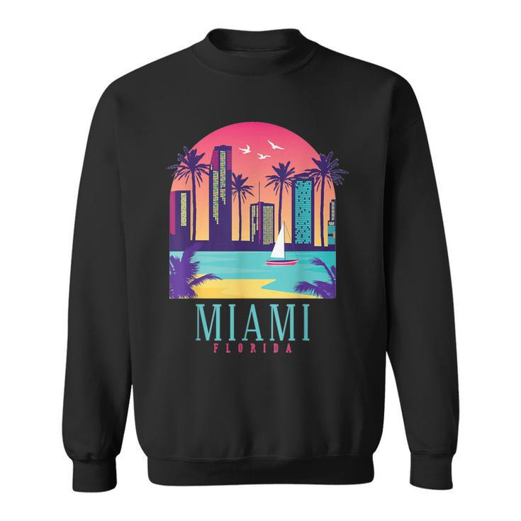 Miami Florida Vintage Retro Usa America Souvenir Sweatshirt
