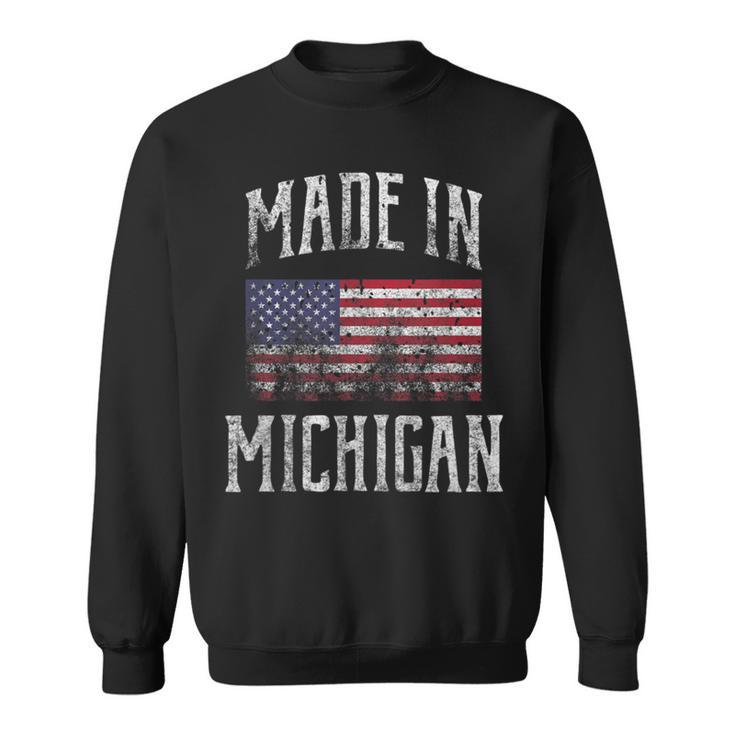 Michigan Usa Flag Made In Michigan Sweatshirt