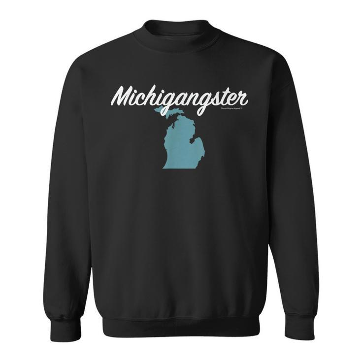 Michigangster Classic Detroit Michigan Mitten Sweatshirt