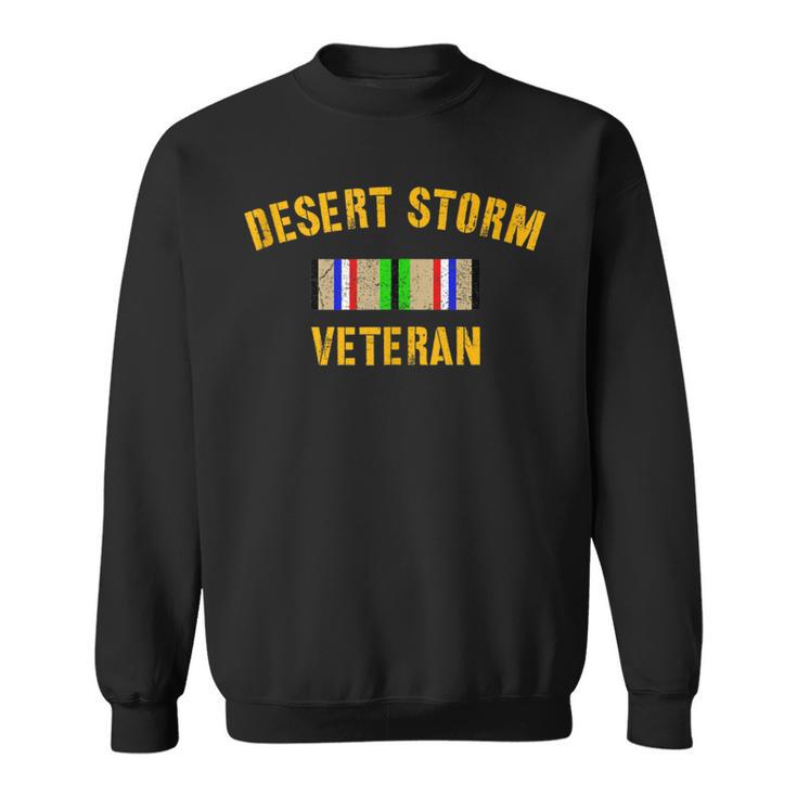 Military Desert Storm Veteran Service Ribbon Gulf War Sweatshirt