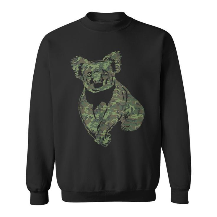 Military Koala Camo Print Us Bear Animal Veteran Men Sweatshirt