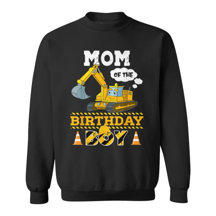 Mom Of The Birthday Boy Construction 1St Birthday Party Sweatshirt