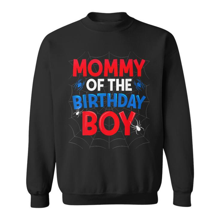 Mommy Of The Birthday Boy Costume Birthday Party Spider Web Sweatshirt