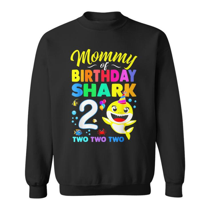 Mommy Of Birthday Shark 2Nd Matching Oufit Party For Family Sweatshirt