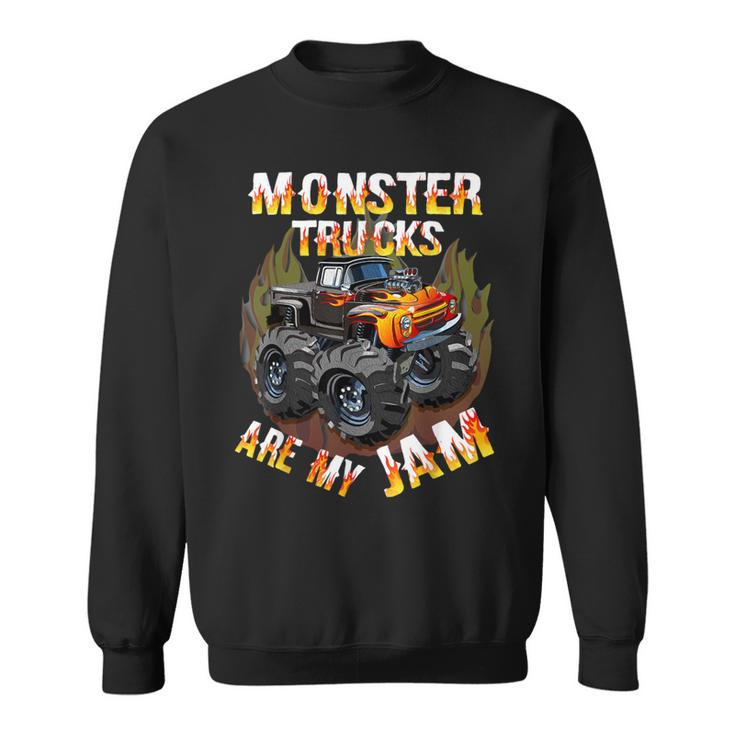 Monster Trucks Are My Jam American Trucks Cars Lover Sweatshirt