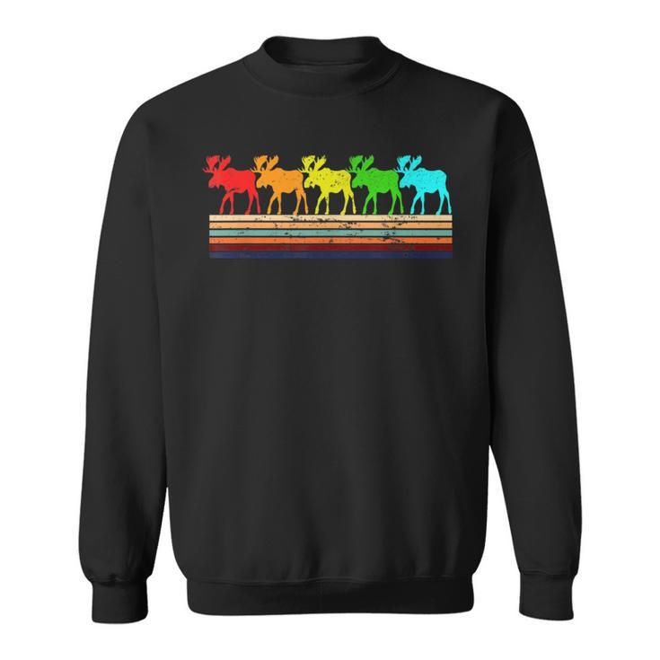 Moose Retro Vintage Style Sweatshirt