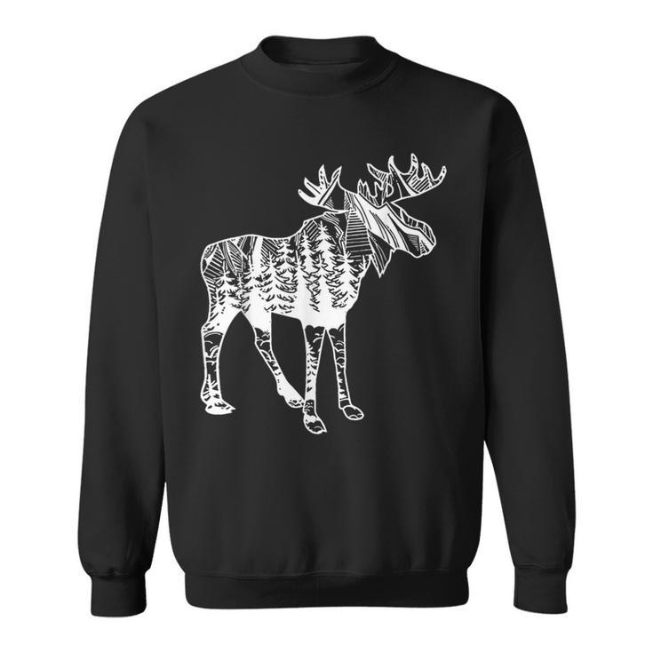 Moose Sighting Forest Minnesota State Sweatshirt