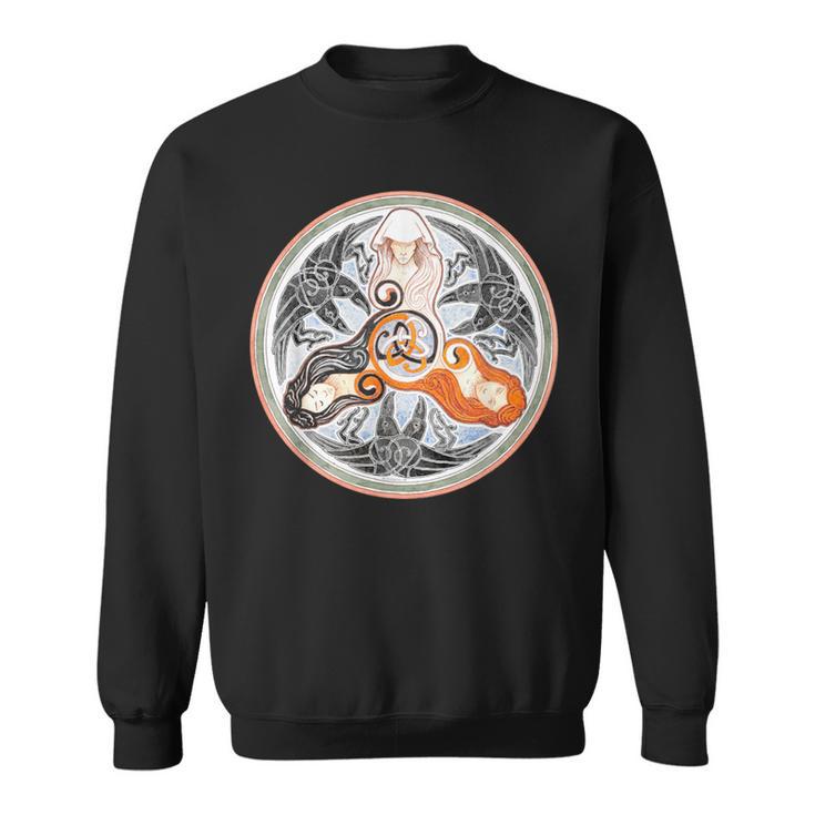 The Morrigan Triple Goddess Tarot Card Gothic Pagan Witch Sweatshirt