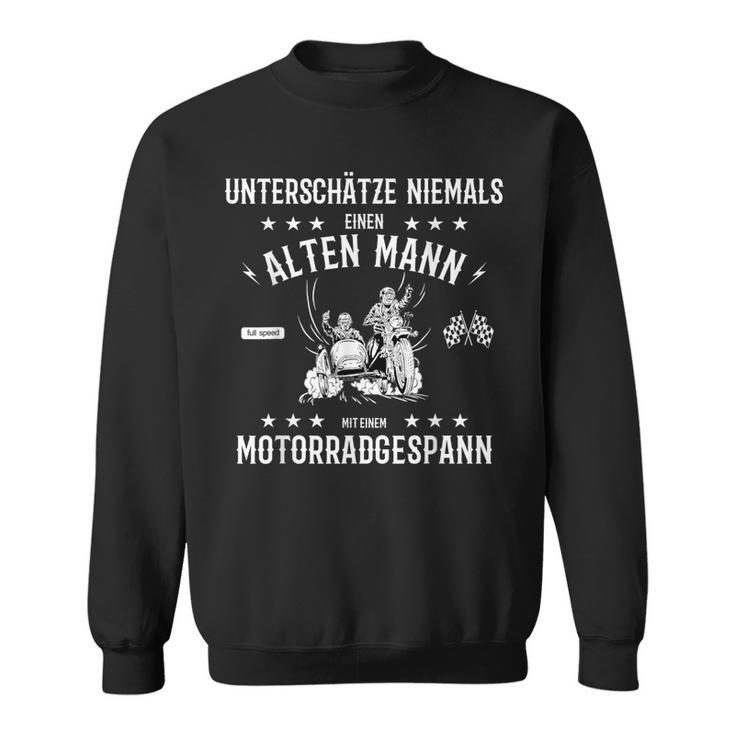 Motorrad Gespann Beiwagen Motorradfahrer Slogan Sweatshirt