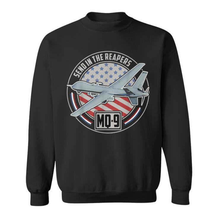 Mq-9 Reaper Uav Us Military Drone Us Patriot Sweatshirt