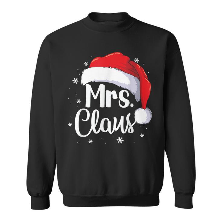 Mrs Claus Christmas Couples Matching His And Her Pajama Sweatshirt