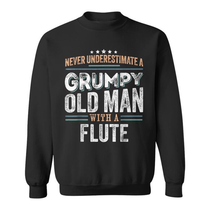 Mürrischer Alter Mann Mit Flöte Lustige Geschenke Für Papa Sweatshirt