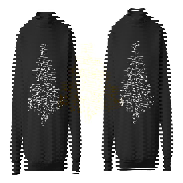 Music Note Christmas Tree Christmas Tree Musical Notes Sweatshirt