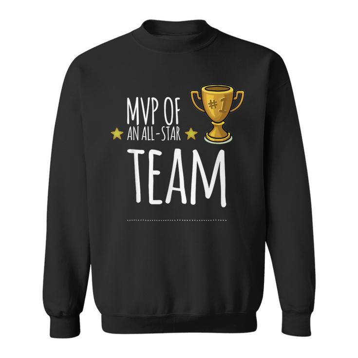 Mvp Of An All-Star Team With Trophy And Stars Graphic Sweatshirt