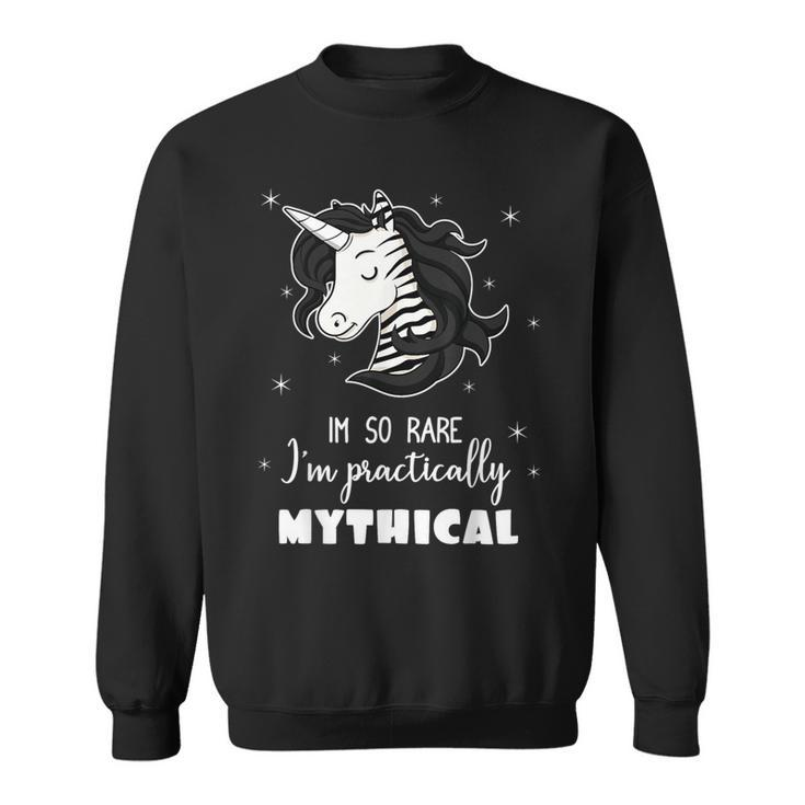 Mythical Unicorn Ehlers Danlos Black And White Zebra Stripe Sweatshirt
