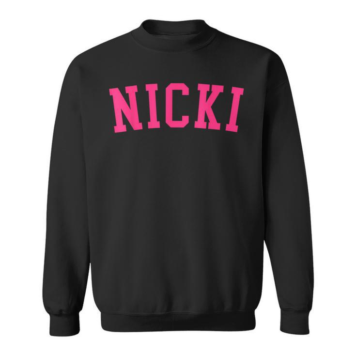 Name Nicki Personalized I Love Nicki Vintage Retro Sweatshirt