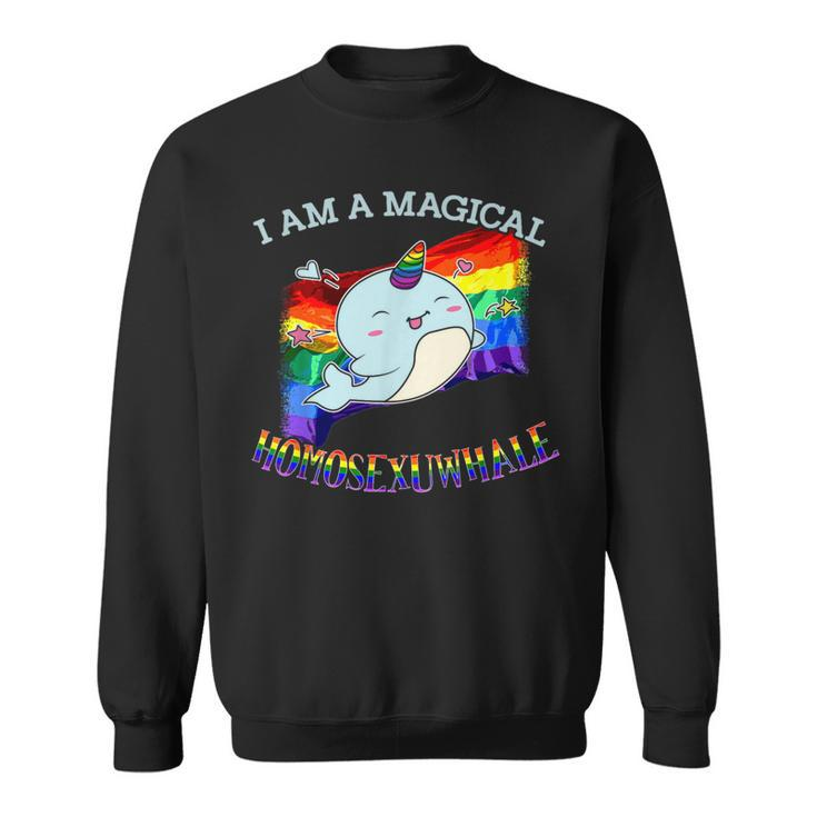 Narwhal Magical Homosexuwhale Ally Gay Pride Month Lgbt Sweatshirt