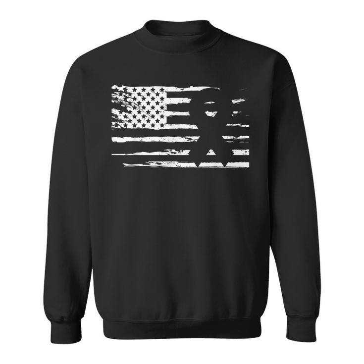 National Foster Care Month American Flag Ribbon Sweatshirt