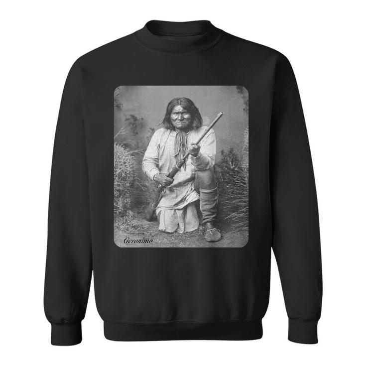 Native American Geronimo IndianVintage PrintT Sweatshirt