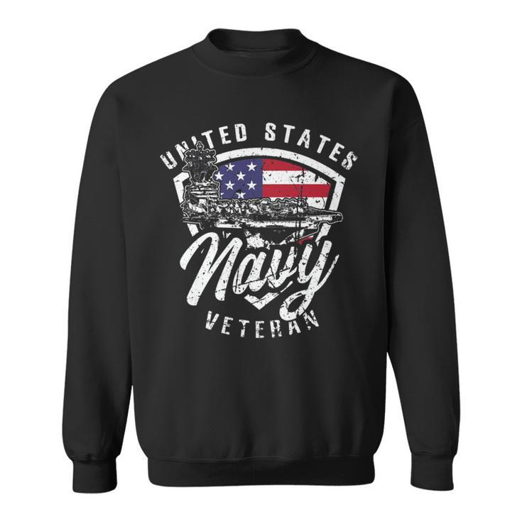 Navy Proud Patriotic Veteran Retired Sweatshirt