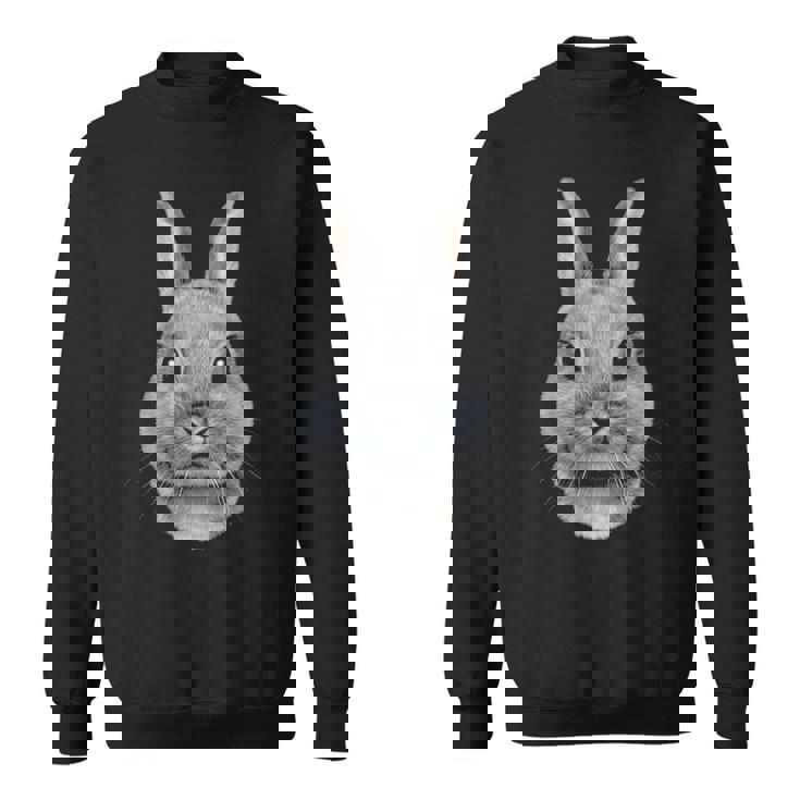 Netherland Dwarf Rabbit Face Sweatshirt