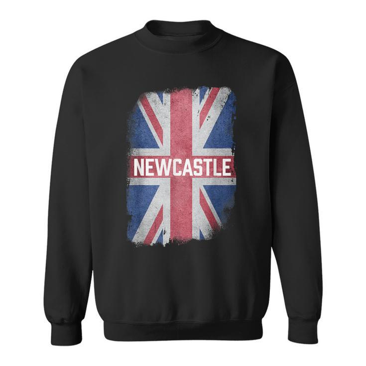 Newcastle British United Kingdom Flag Vintage Uk Souvenir Sweatshirt