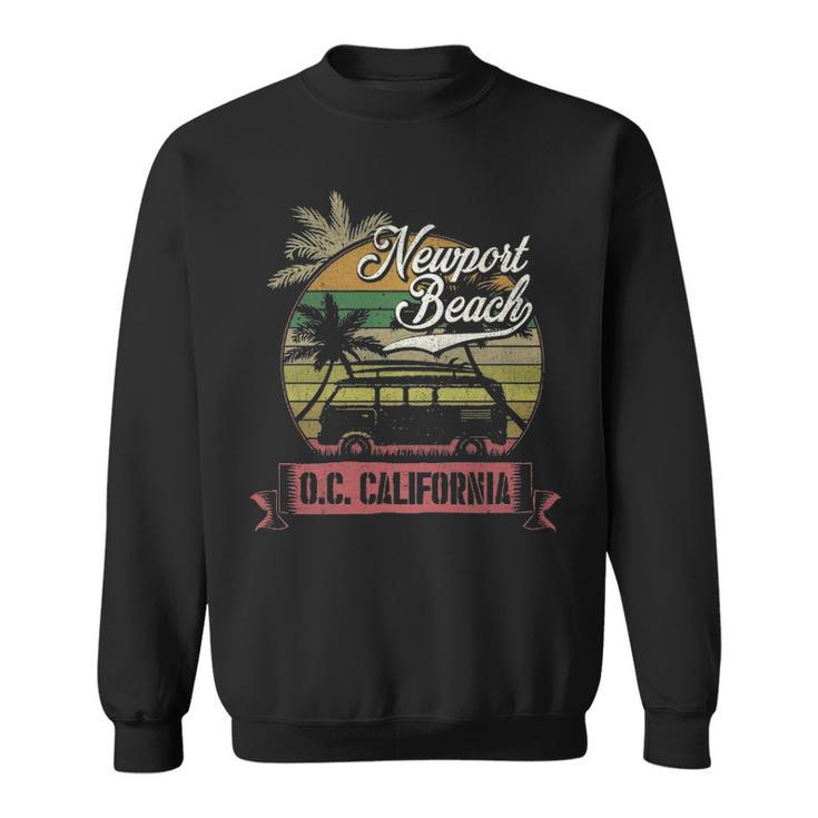 Newport Beach Orange County California Surfing Retro Sweatshirt