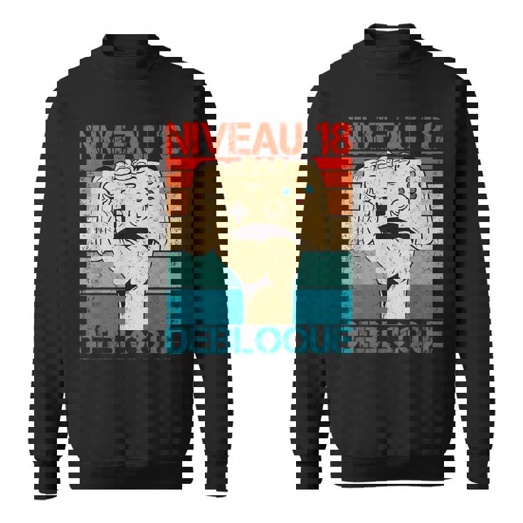 Niveau 18 Debloqué 18 Ans 18 Niveau Gamer Anniversaire Sweater e
