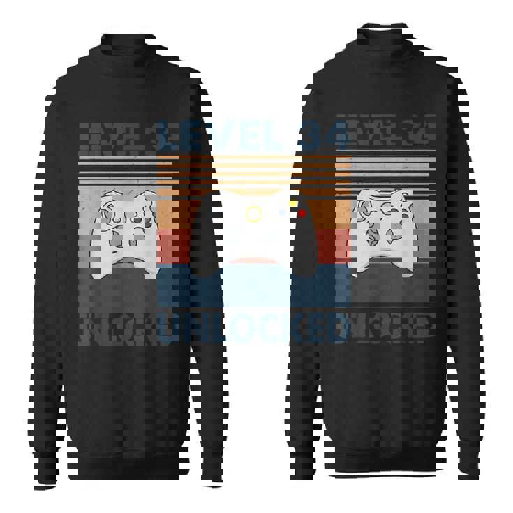 Nivel 34 Desbloqueado – Retrointage 34 Cumpleaños Gamer Gaming Camisa de entrenamiento