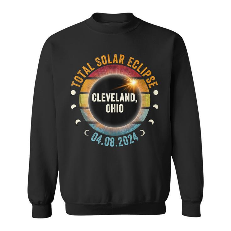 North America Total Solar Eclipse 2024 Cleveland Ohio Usa Sweatshirt