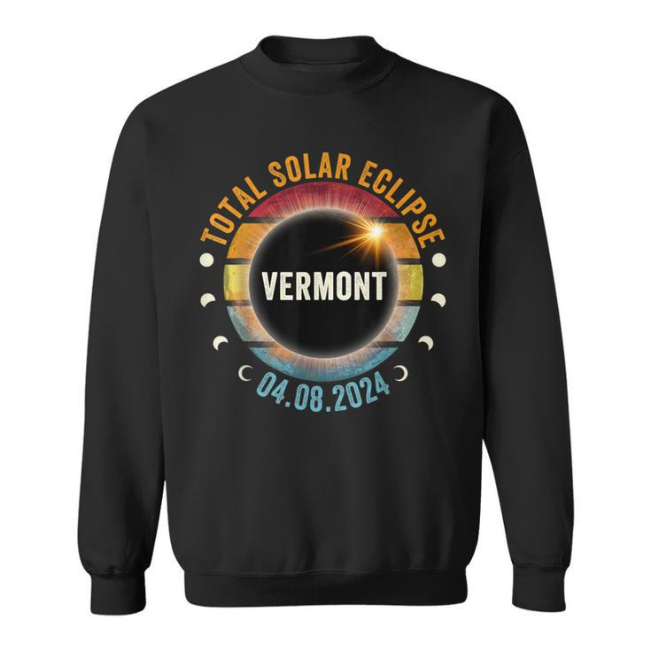 North America Total Solar Eclipse 2024 Vermont Usa Sweatshirt