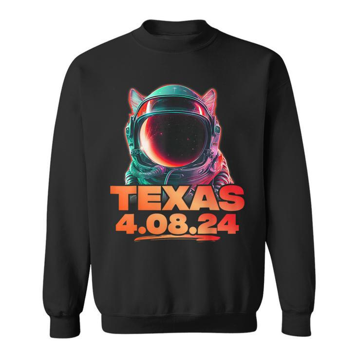 North America Total Solar Eclipse Dog Corgi 2024 Texas Usa Sweatshirt