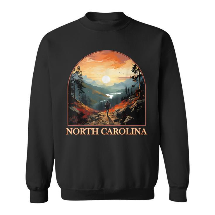 North Carolina Nc Hiking Mountain State Pride Sweatshirt