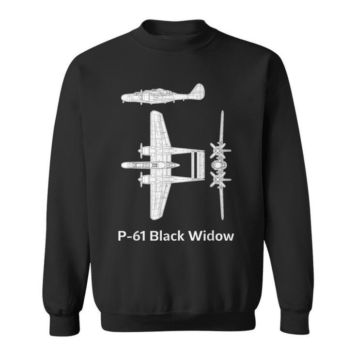 Northrop P-61 Black Widow P61 Plane P 61 Night Fighter P 61C Sweatshirt