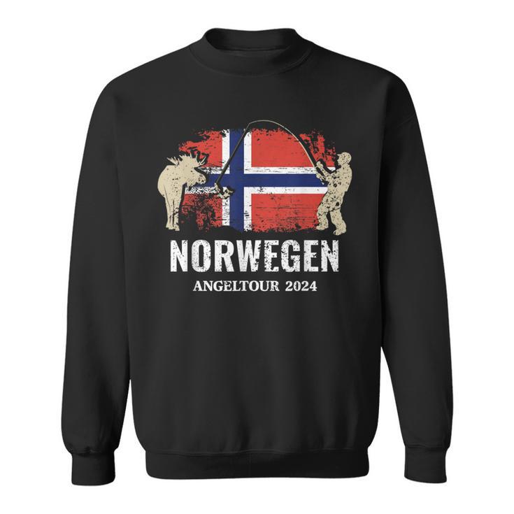 Norwegen Angeln 2024 Angler Norwegen Angeln Sweatshirt