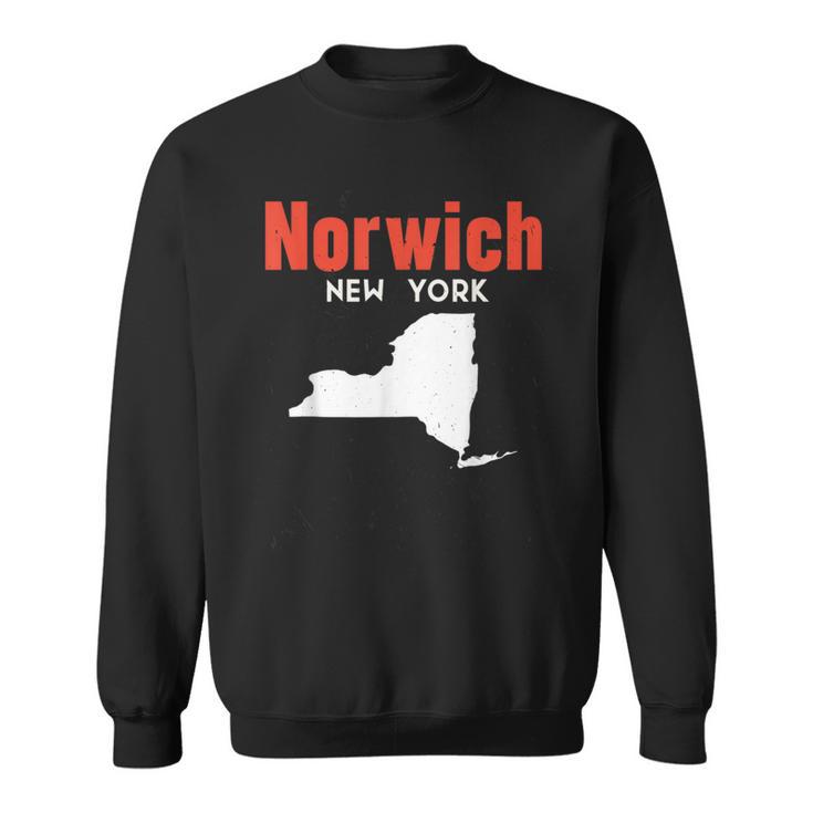 Norwich New York Usa State America Travel New Yorker Sweatshirt