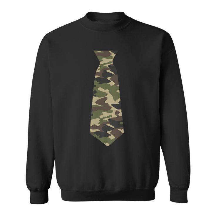 Not So Formal With Tie On It Camo Tie Casual Friday Sweatshirt