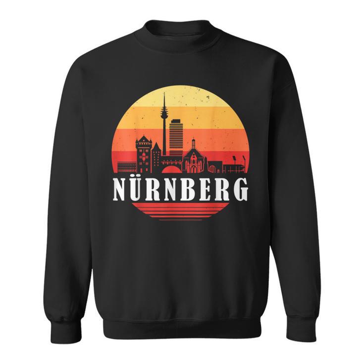 Nuremberg Skyline In Retrointage Style Sweatshirt