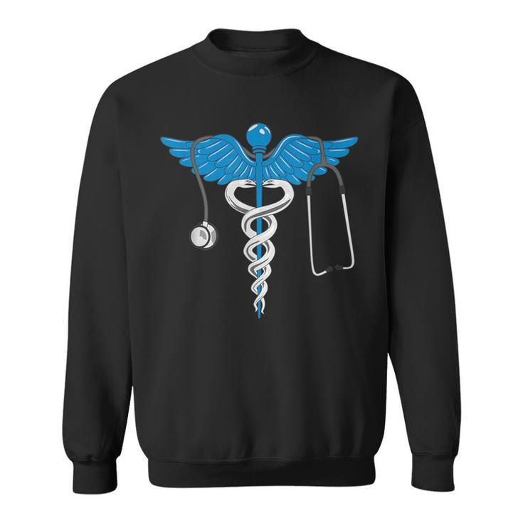 Nurse Caduceus Medical Symbol Nursing Sweatshirt