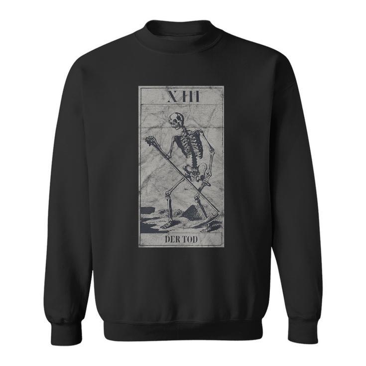 Occult Der Tod Tarot Card The Death La Mort Gothic Vintage Sweatshirt