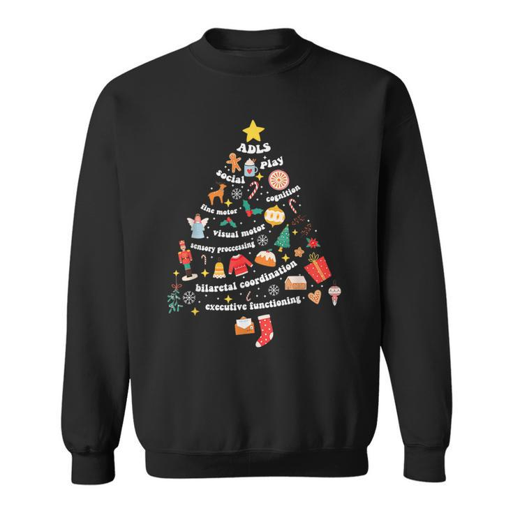 Occupational Therapy Christmas Mental Health Christmas Tree Sweatshirt