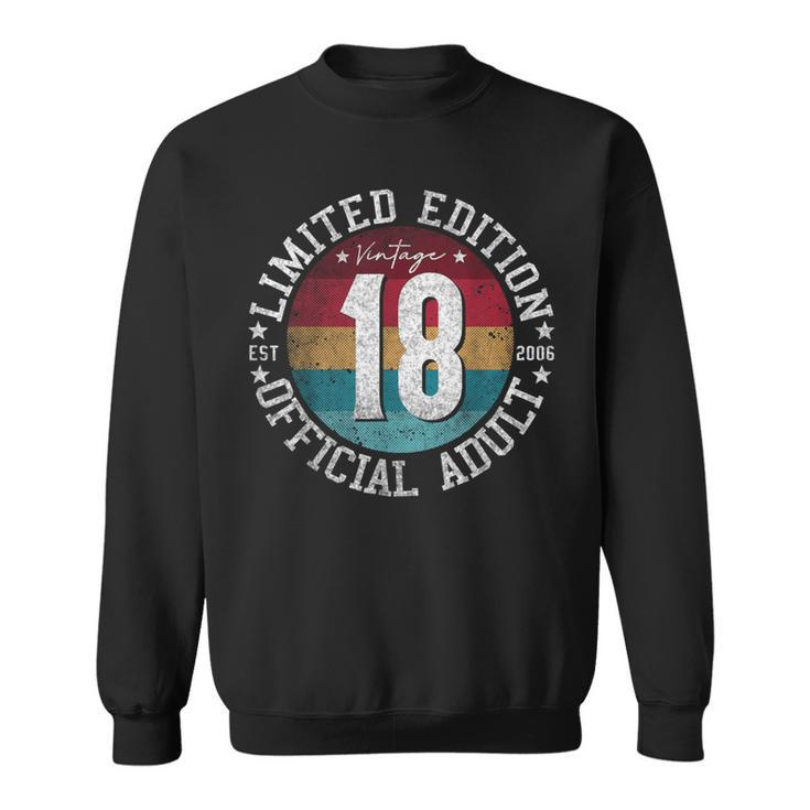 Official Adult 18Th Birthday 18 Year Old Sweatshirt