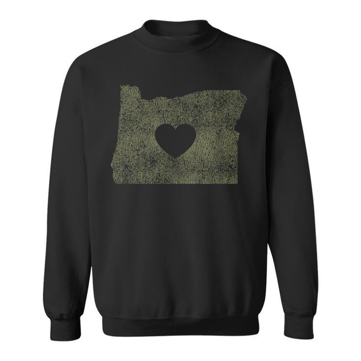 The Official Oregon Love Heart Beige Sweatshirt