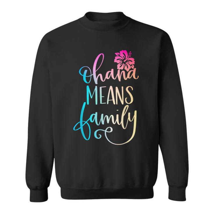 Ohana Means Family Casual Beach Outfit Hawaii Summer Beach Long Sleeve T- Shirt | Seseable CA
