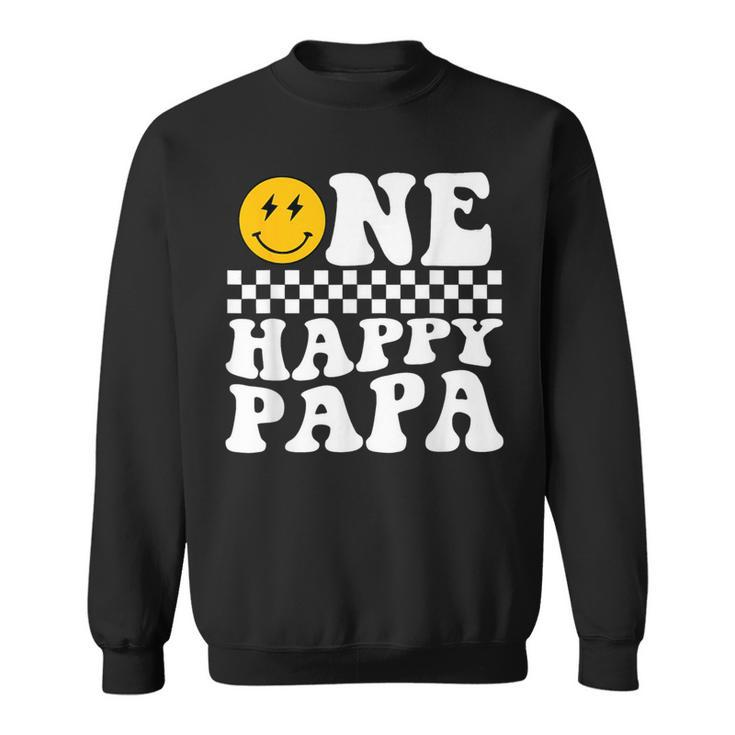 One Happy Dude 1St Birthday One Cool Papa Family Matching Sweatshirt